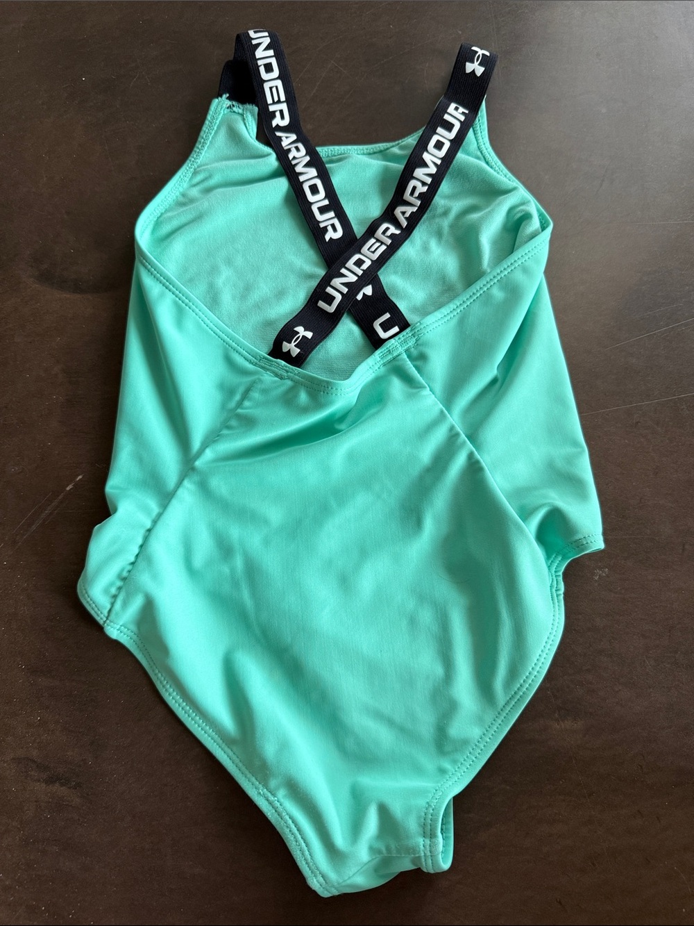 Under Armour Girls' Teal Athletic One-Piece Swimsuit - Picture 2 of 2